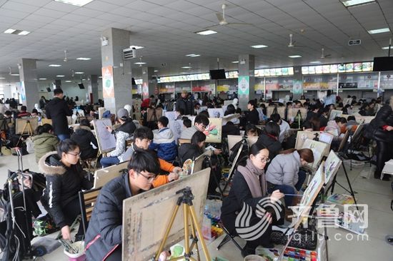 绘画专业考试现场