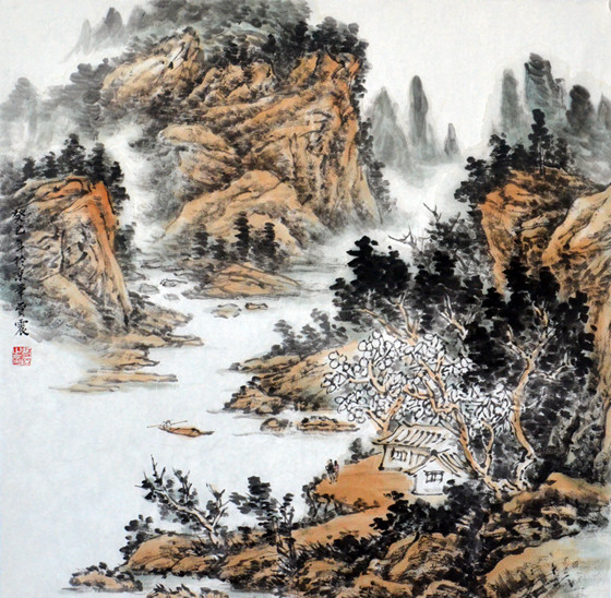 作者:李克伟人物四条屏之《雁南飞》.作者:张相三《城之